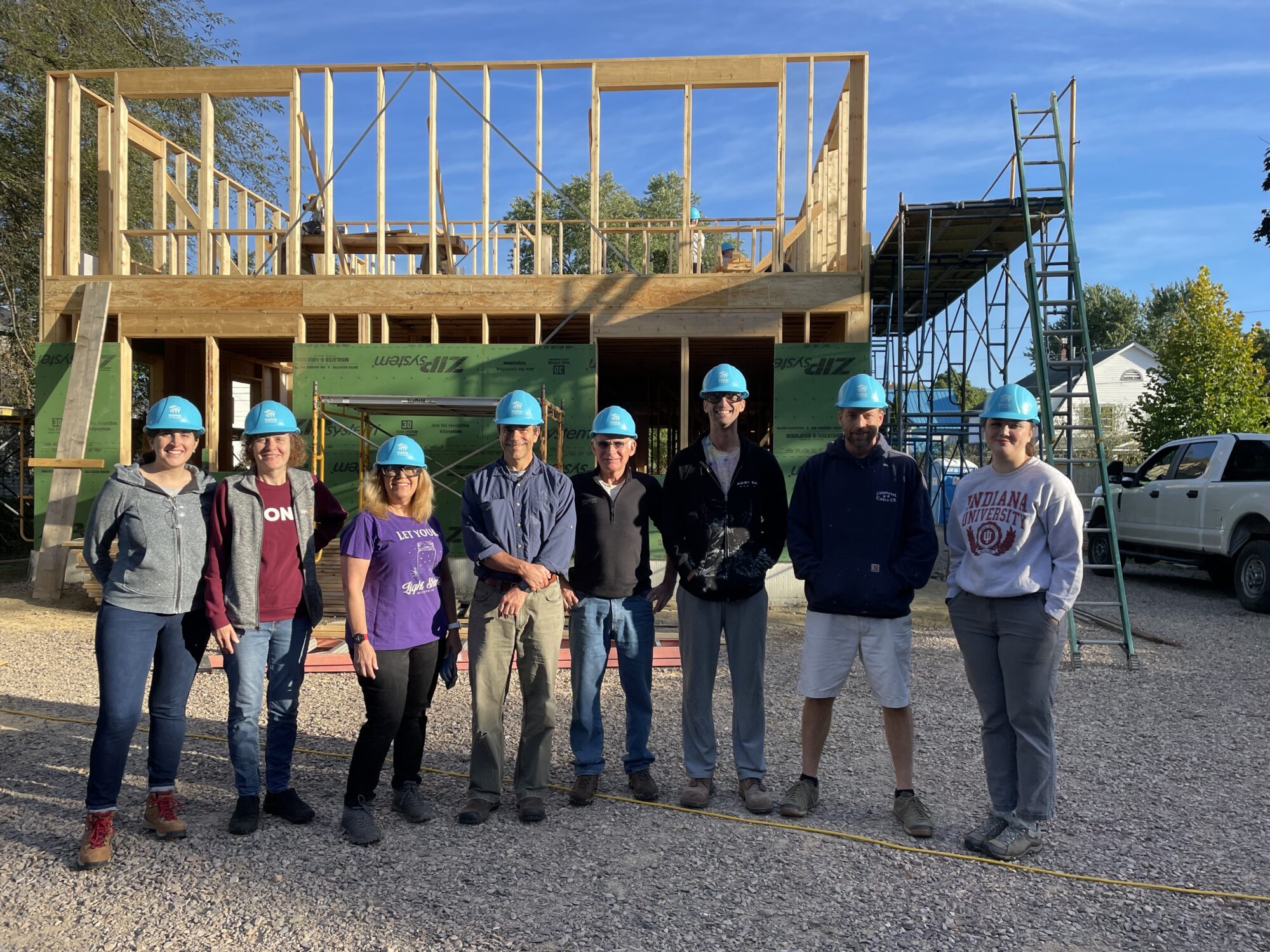 DRM employees at the Habitat for Humanity team build